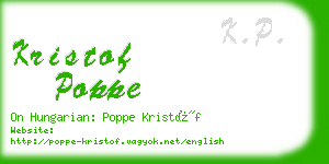 kristof poppe business card